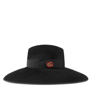 Felt wide-brim hat