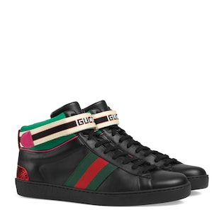 Men's Ace Gucci stripe high-top sneaker