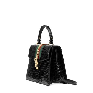 Sylvie medium crocodile top handle bag