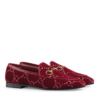 Gucci Jordaan GG velvet loafer