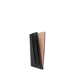 Leather card case with bow