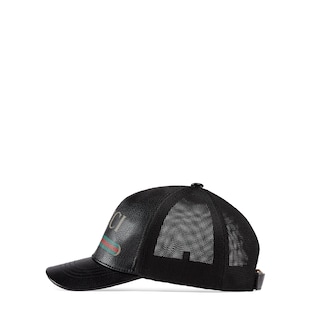 Gucci Print leather baseball hat