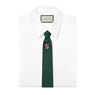 Preppy G underknot wool silk tie