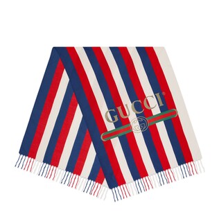 Sylvie stripe modal silk scarf 