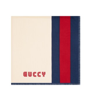 Guccy Web modal silk scarf
