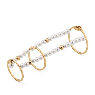 GG Running chain ring with pearls