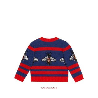 Baby bee jacquard wool sweater