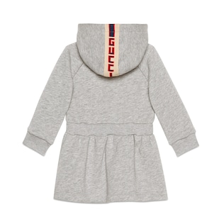 Baby cotton dress with Gucci stripe