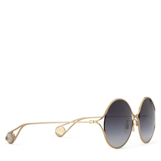 Round-frame metal sunglasses