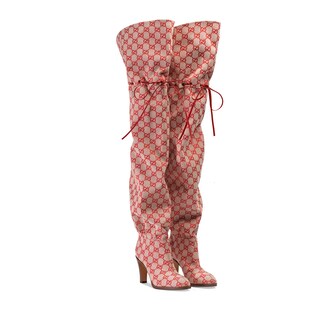 GG canvas over-the-knee boot