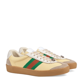 G74 leather sneaker with Web