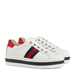 Children's Ace leather platform sneaker
