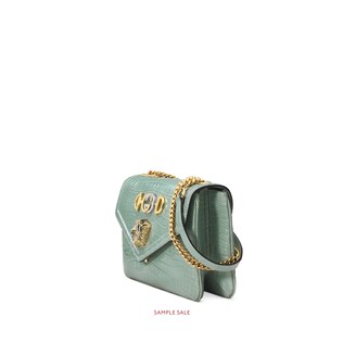 Rajah medium crocodile shoulder bag