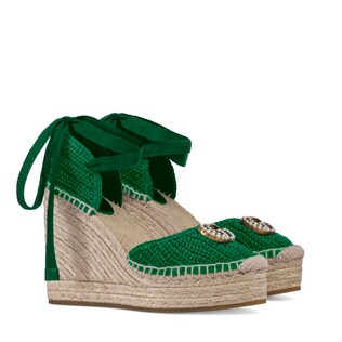 Crochet platform espadrille