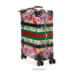 Globe-Trotter carry-on with floral print