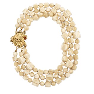 Rajah necklace with tiger head closure