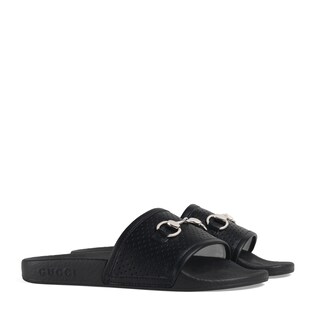 Children's Horsebit leather slides