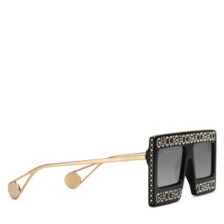 Mask-frame acetate sunglasses