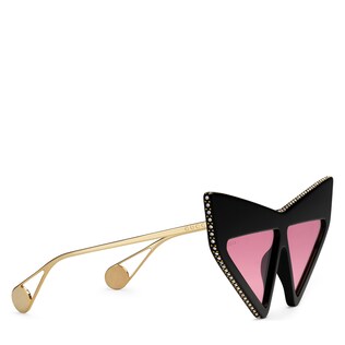 Mask-frame acetate sunglasses