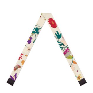 Silk neck bow with Flora Gothic print