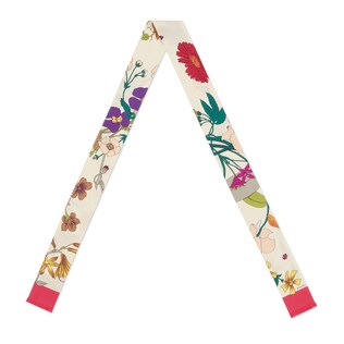 Silk neck bow with Flora Gothic print