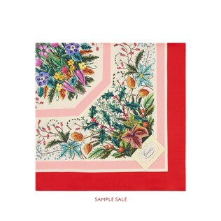 Silk scarf with floral print