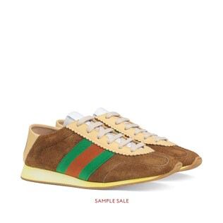 Suede sneaker with Web