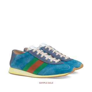 Suede sneaker with Web
