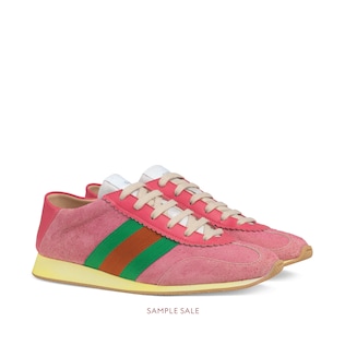 Suede sneaker with Web