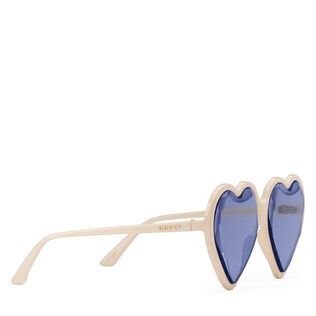 Heart-frame acetate sunglasses 