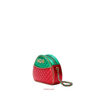 Laminated leather mini bag