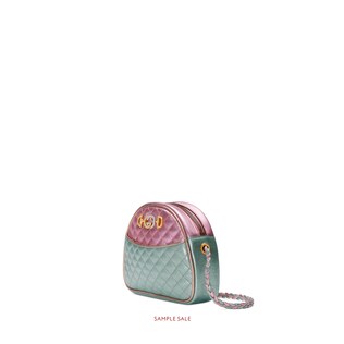 Laminated leather mini bag