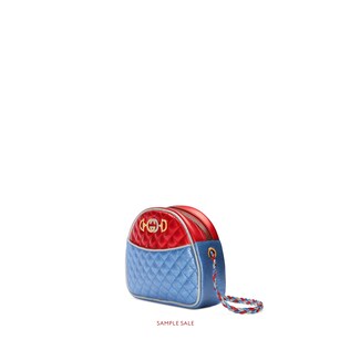 Laminated leather mini bag