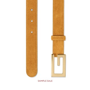 Suede belt with G buckle