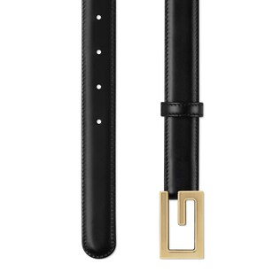 Leather belt with G buckle