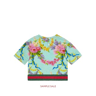 Baby flower garlands print sweatshirt