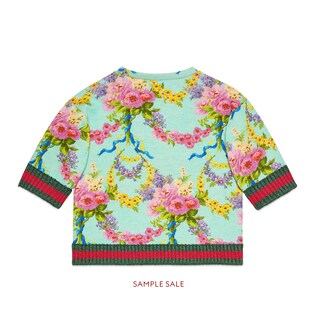 Children's flower garlands print sweatshirt