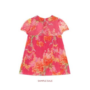 Baby flower garlands silk dress