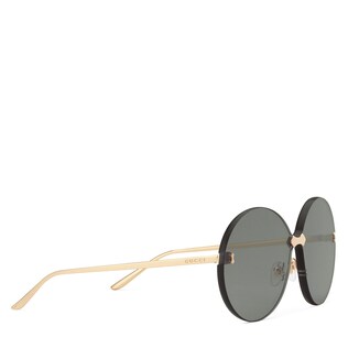 Round-frame rimless sunglasses 