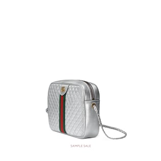 Laminated leather small shoulder bag