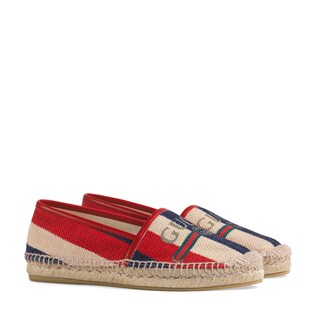 Gucci logo Sylvie canvas espadrille