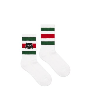 Cotton socks with winged skull