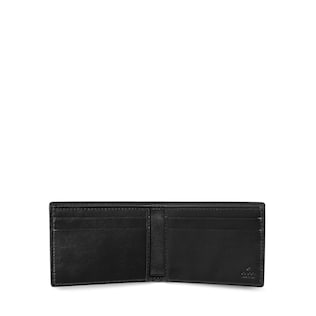 Leather mini wallet with Gucci logo