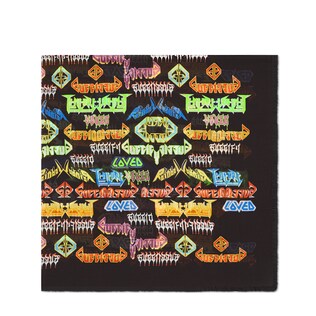Modal shawl with Metal Mix print
