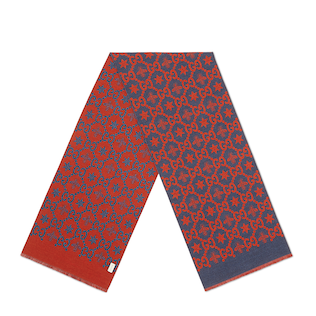 Bees and stars GG jacquard scarf