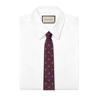 GG bees silk tie