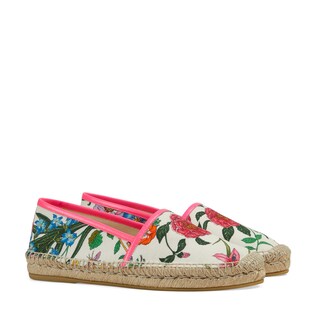 Flora print canvas espadrille