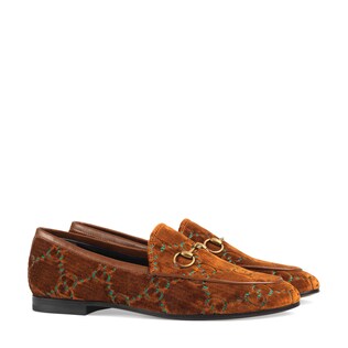 Gucci Jordaan GG velvet loafer