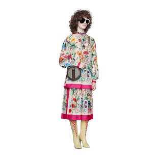 Oversize shirt with Flora print