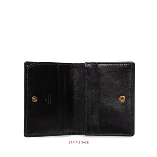 Leather card case with Double G